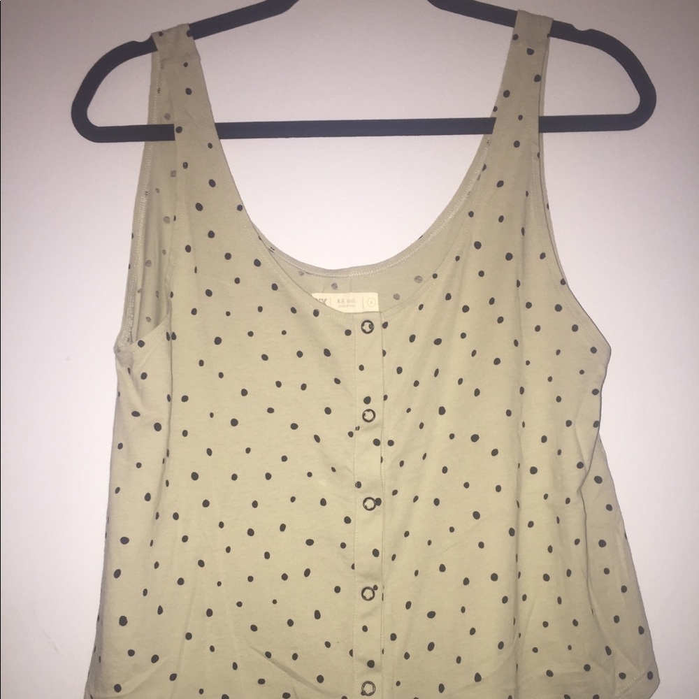 KK International organic cotton cropped polka tank